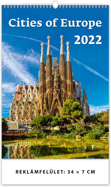 Naptár 2022: Cities of Europe falinaptár