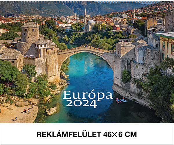 Naptár 2024: Európa 2 falinaptár