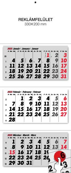 Speditőr naptár három részes