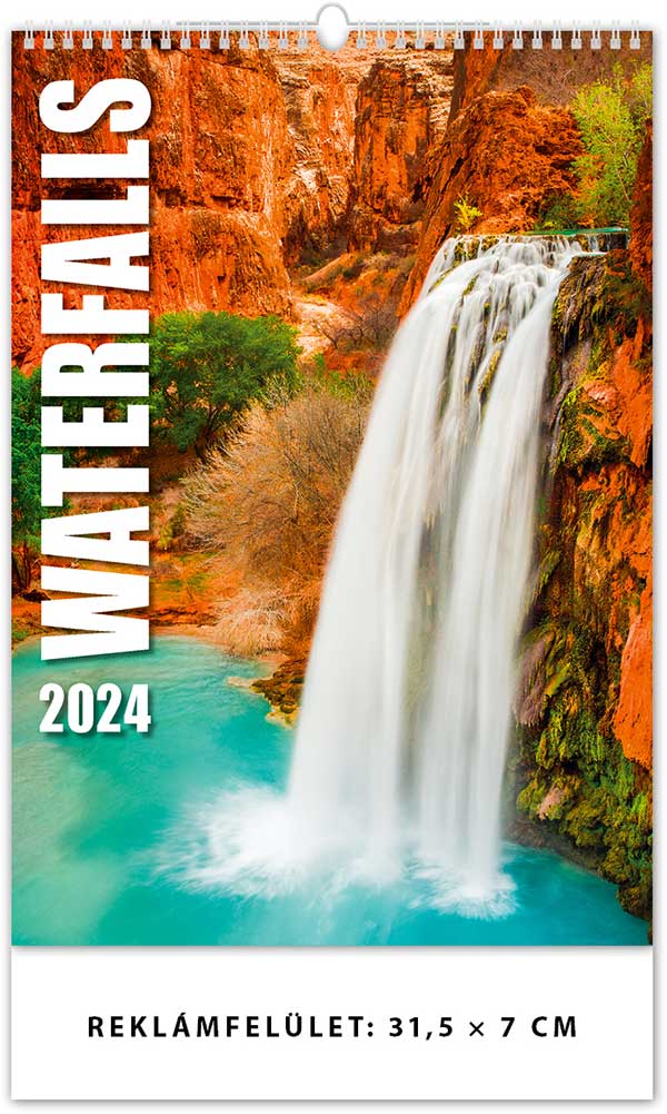 Naptár 2024: Waterfalls (Vízesések) falinaptár